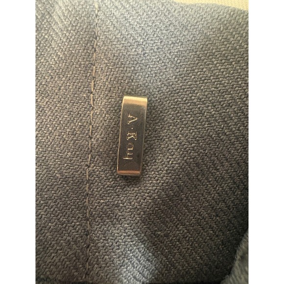 True Vintage Mens Gray Dress Pants Straight Trousers 32x31.5 Retro Slate Gray - Picture 4 of 10